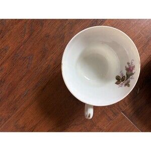 Vintage Floral Porcelain Teacup – Gold Trim – Marked “Japan”